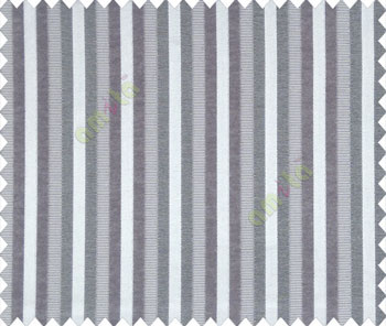 Relaxed contemporary stripes Grey Brown Black shiny base Main Curtain