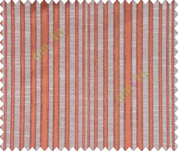 Neat smooth gradient sized lines oil painting finish self design Orange Copper Brown Beige main curtain