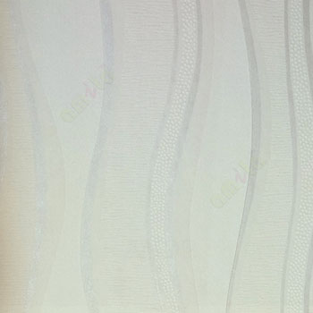 Cream and silver color vertical flowing lines with texture polka dots and horizontal thread lines wallpaper