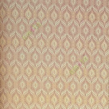Brown beige color traditional hexagon shaped texture finished wallpaper