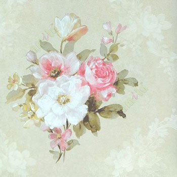 Pink green black white beige color beautiful big size rose with daisy flower bunch and green leafy stem small floral crossing bolds wallpaper