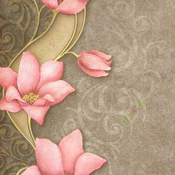 Purple black gold color traditional big flower vertical flowing swirls wave design elegant look texture finished wallpaper