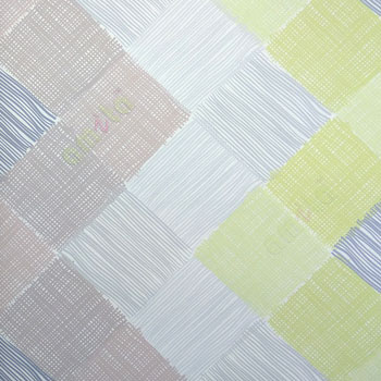 Green grey brown color small vertical lines weaved patches design checks and crossing pattern wallpaper