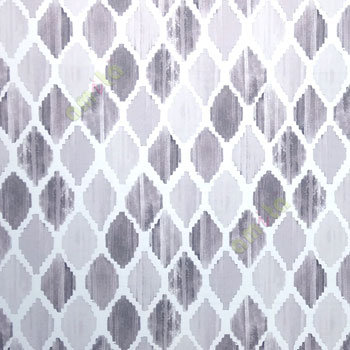 Black cream grey purple color digital ikat pattern traditional look oil painting wallpaper