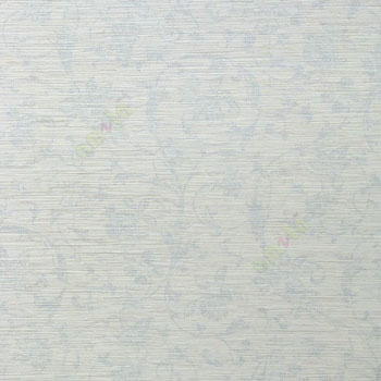 Silver brown grey white color traditional swirls floral design texture finished horizontal chenille embossed surface home décor wallpaper