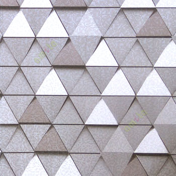 Black grey beige color abstract design tringle geometric diamond pattern digital small square shiny surface home décor wallpaper