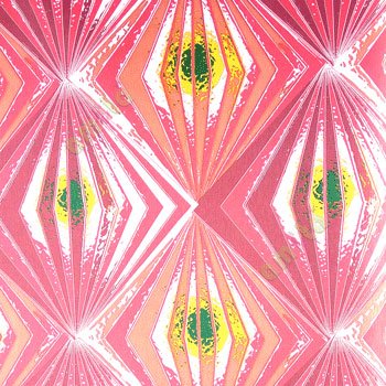 Maroon green pink yellow red color geometric diamond shape looks like vertical meridian shape sharp edge lines wallpaper