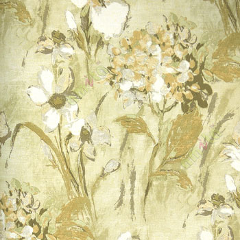 Beautiful Traditional green grey brown color flower and leaf with single flower with small flower leaf floral design wallpaper