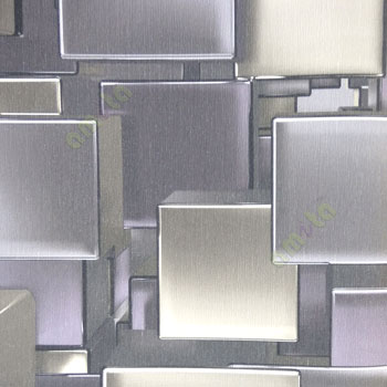 Dark grey purple beige black color geometric square patterns metallic finished designs self texture vertical thin lines 3D wallpaper