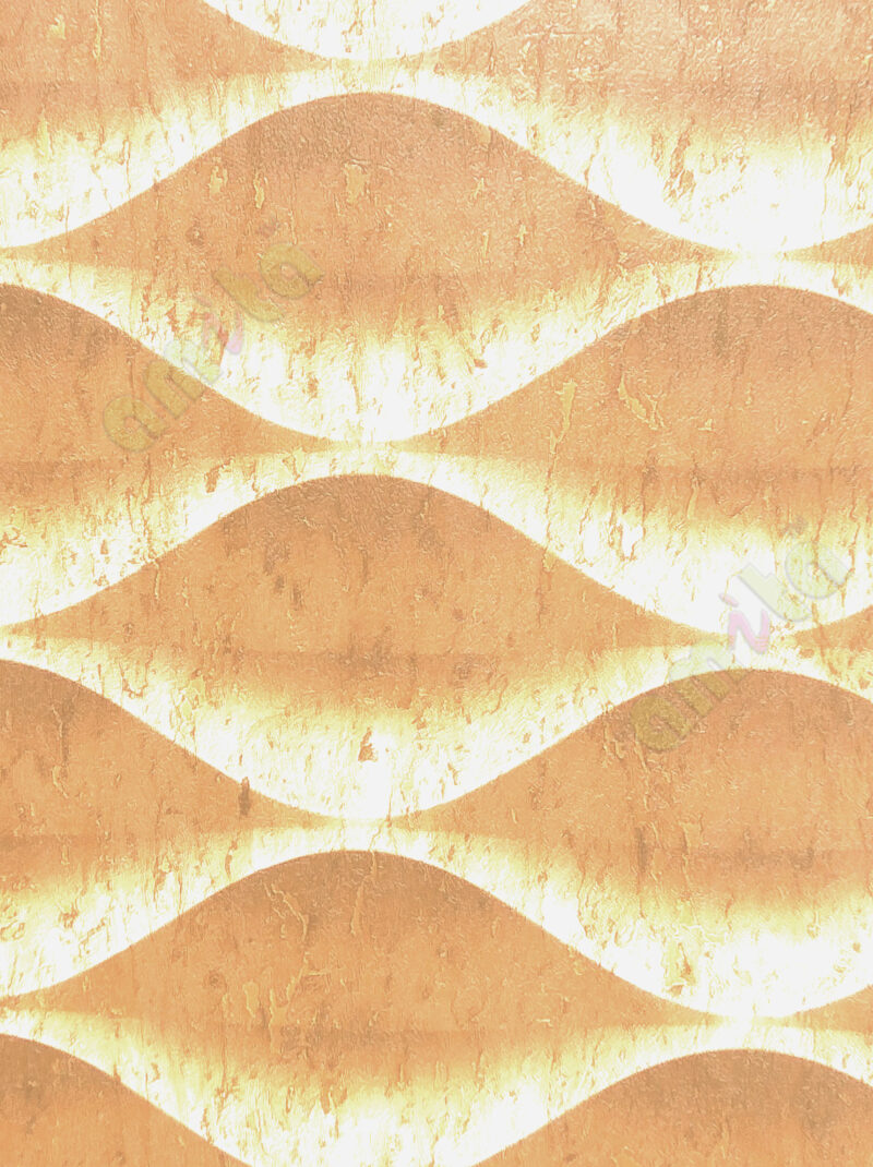 Brown beige  color traditional design texture finished horizontal ogee pattern wallpaper