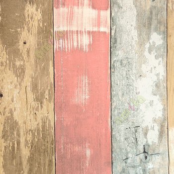 Baby pink grey beige color vertical natural wood plank finished small texture lines wood layer discoloured plank wallpaper