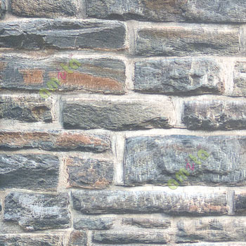 Natural dark black grey brown green color rough carved stone finished wallpaper