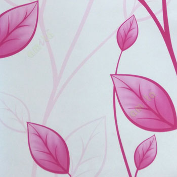Natural floral pink white color beautiful flowing trendy floral plants small leafy pattern roller blind