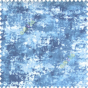 Blue white color texture finished watercolor print color splashes velvet background poly fabric main curtain