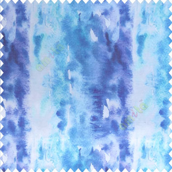 Abstract colorful blue purple beige color vertical color flowing bold lines watercolor print color swatches random colors poly fabric main curtain