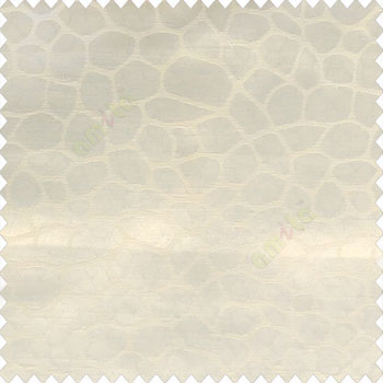 Beige color geometric stone circles water flowing texture self design poly fabric main curtain