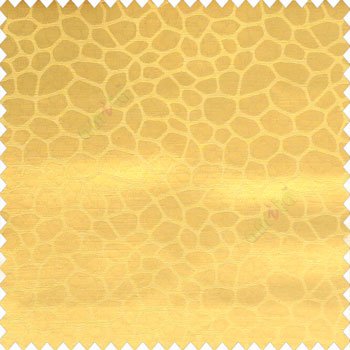 Gold color geometric stone circles water flowing texture self design poly fabric main curtain
