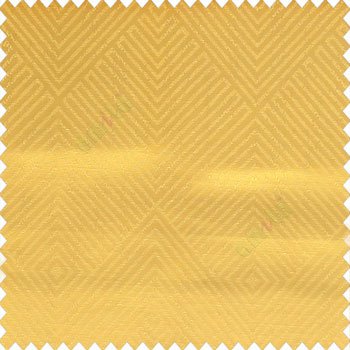 Gold color abstract zigzag lines geometric patterns diamond shaped sharp lines self design poly fabric main curtain