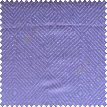 Blue color abstract zigzag lines geometric patterns diamond shaped sharp lines self design poly fabric main curtain