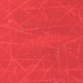 Bright red color abstract design neurons random crossing lines texture and shiny combination poly fabric main curtain