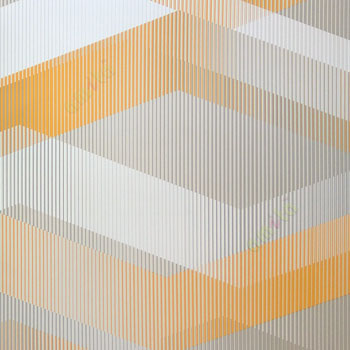 Orange grey cream color contemporary designs vertical stripes big digital zigzag patterns abstract diamond layers home décor wallpaper