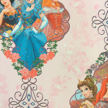 Pink purple red blue green black white color beautiful smiling cute princes flowers shining diamonds damask design rose leaf beautiful princess dress home décor wallpaper