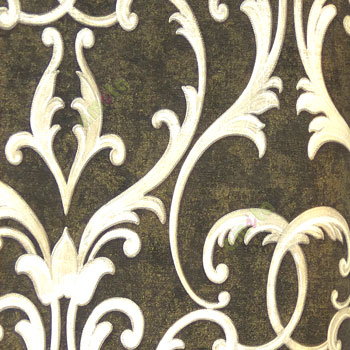 Black gold white grey color natural floral swirls traditional design texture finished background horizontal lines home décor wallpaper