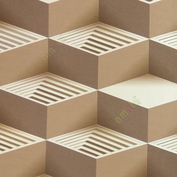 Brown beige gold color abstract geometric square step blocks L-shaped bold lines solids blocks home décor wallpaper