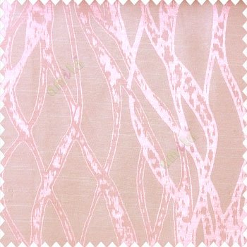 Pink beige color abstract vertical bold flowing network lines texture river design texture gradients polyester main curtain