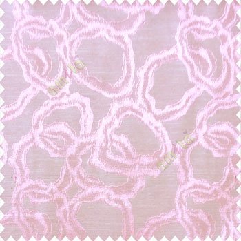 Pink beige color traditional designs geometric circles rings whirl smoke rings shapes  polyester main curtain