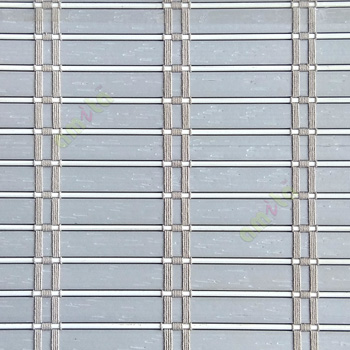 Grey white color horizontal stripes flat scale vertical thread stripes cylinder stick rollup mechanism PVC Blinds