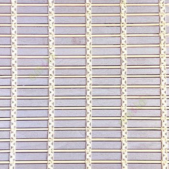Grey beige cream color horizontal stripes wooden slats with sticks vertical thread weaving stripes rollup chain roman chain and lock pulley system blinds