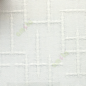 White color vertical and horizontal crossing embossed lines texture finished vertical blind