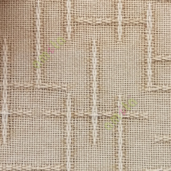 brown cream color vertical and horizontal crossing embossed lines texture finished vertical blind
