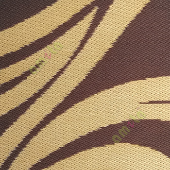 Brown gold color traditional design textured finished swirls pattern zebra blind