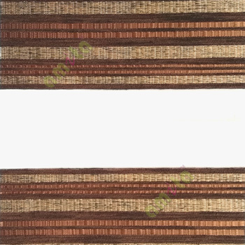 Dark chocolate brown gold color horizontal stripes with transparent net fabric embossed pattern textured finished background zebra blind