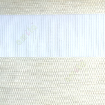 Beige brown color vertical lines and horizontal textured stripes and transparent net finished backgrounds zebra blind