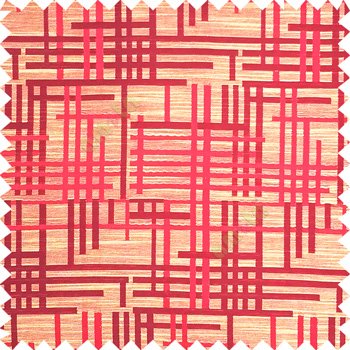 Maroon beige purple color vertical and horizontal crossing lines abstract pattern puzzle lines texture finished polyester main curtain fabric