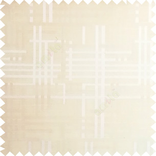 Beige color vertical and horizontal crossing lines abstract pattern puzzle lines texture finished polyester main curtain fabric