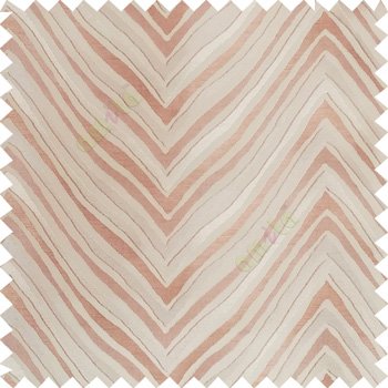 Brown beige color zigzag pattern fluctuating lines texture up and down lines with smooth finished background polyester main curtain fabric