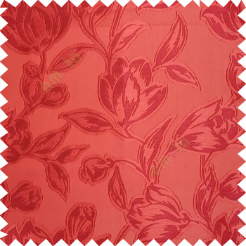 Orange color Beautiful flower pattern texture finished designs smooth finished background polyester main curtain fabric