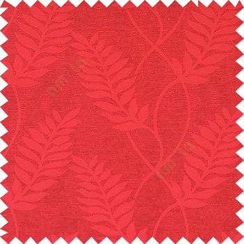 Maroon color combination traditional floral long leaf pattern with texture background vertical flowing designs polycotton main curtain