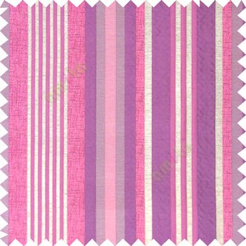 Purple pink silver color vertical embossed mixed of bold and pencil stripes with texture finished surface soft touch polyester main curtain