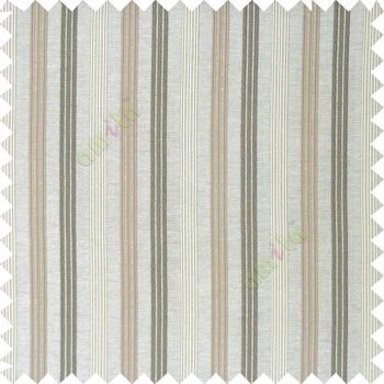 Grey brown color combination with silver base color vertical embossed stripes texture finished surface polyester main curtain