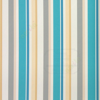 Blue brown white grey color bold vertical stripes straight lines busy pattern colourful designs beautiful finished home décor wallpaper