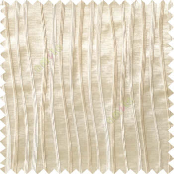 Beige cream color vertical flowing lines texture with thick polyester background main curtain
