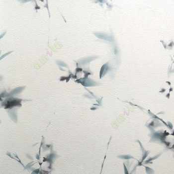 Blue white black grey color beautiful natural floral leaf blossom tree twigs flower buds small elegant flowers home décor wallpaper