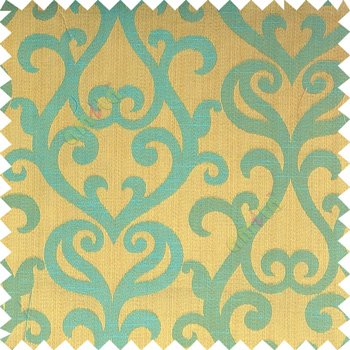 Blue orange grey color traditional big simple damask patterns vertical thin stripes texture base fabric polyester main curtain
