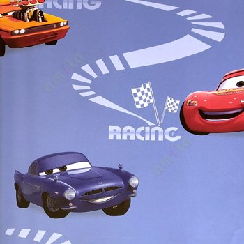 Blue red orange white black white color racing car end and start flag teeth cute eyes roads headlight tires wheels luxury cars home décor wallpaper