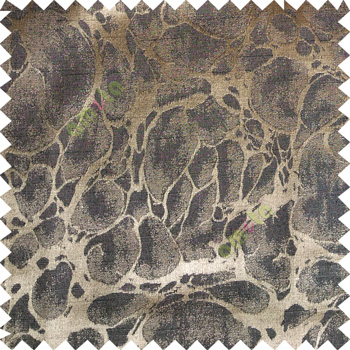 Black brown color texture finished geometric patterns big stones circles interconnected designs polyester base fabric main curtain